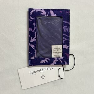 Vera Bradley Paisley Amethyst ID Card Case NWT